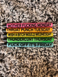 Naughty Days of the Week